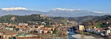 Panoramica della città di Aulla, in Lunigiana